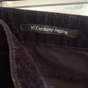 Size 16 black corduroy Jeggings